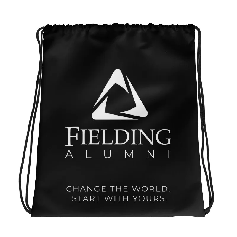 Drawstring Bag - Black | Alumni Logo