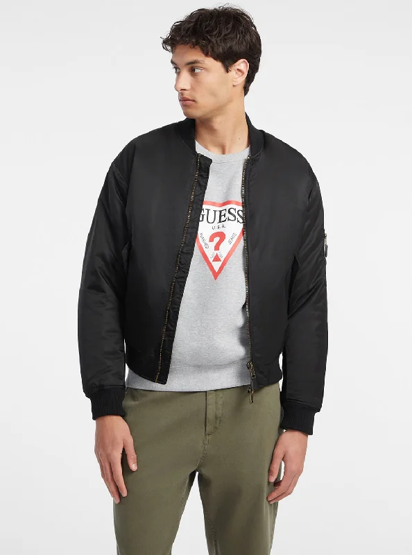 Guess Jeans Black Bomber Jacket