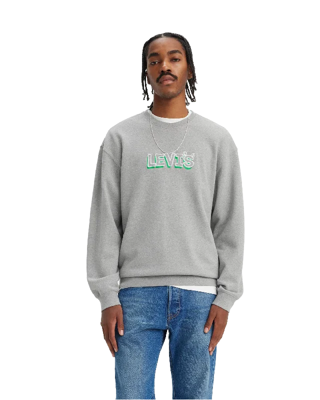 Relaxed Graphic Sweatshirt in Heather Grey