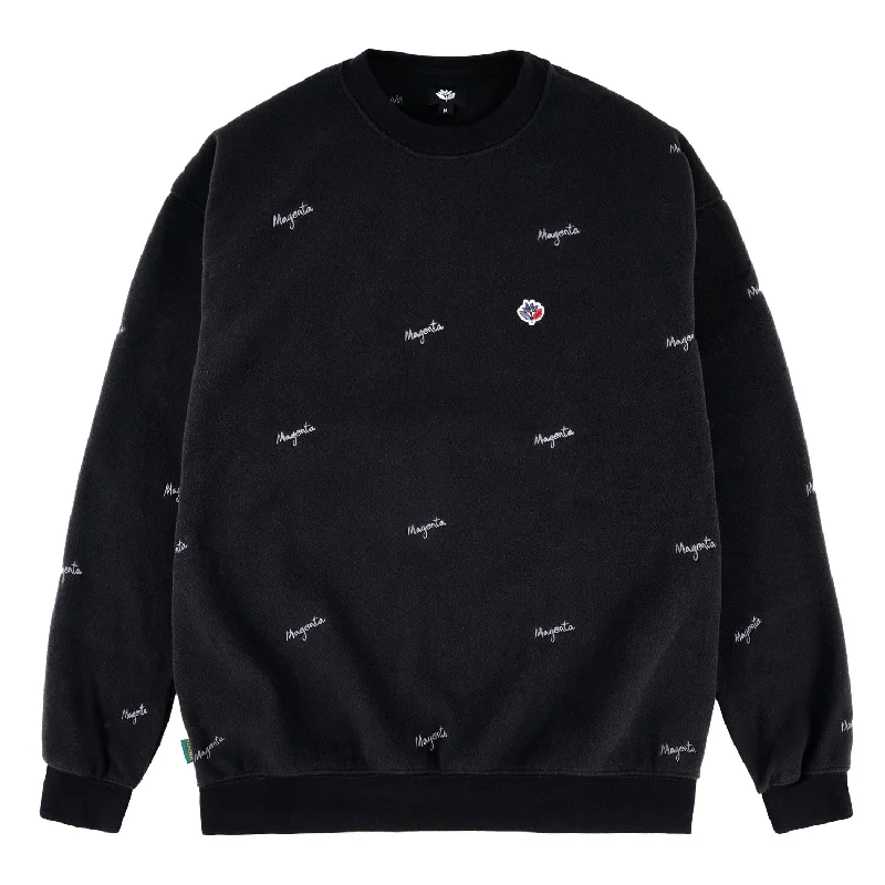 Magenta Skateboards LOOP FLEECE CREWNECK BLACK