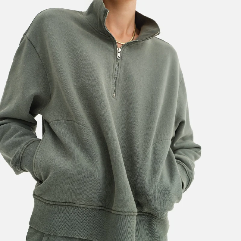 Organic Fleece Quarter Zip Sweatshirt