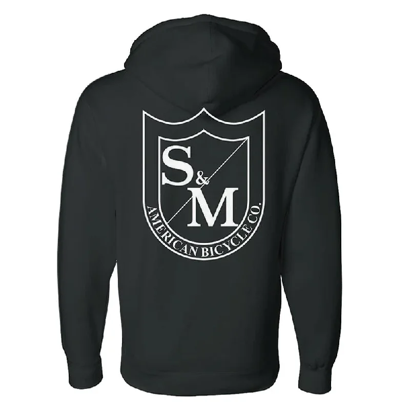 S&M Two Shield Heavy Pullover Hoodie - Black