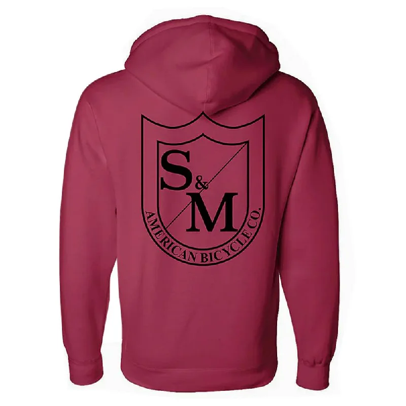 S&M Two Shield Heavy Pullover Hoodie - Red