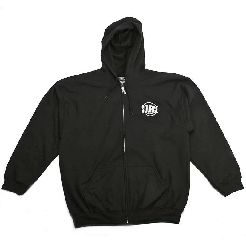 Source Since 03 Zip Hood Sweater - Black