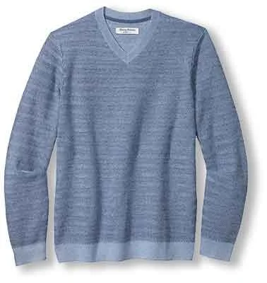 Tommy Bahama IslandZone IslandZone Coolside Course V-Neck Sweater - Buccaneer Blue