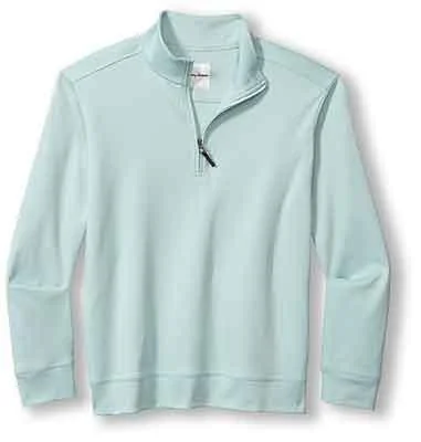 Tommy Bahama Martinique Half Zip Pullover Sweater - Sterling Blue