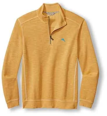 Tommy Bahama Tobago Bay Half Zip Sweater - Golden Apricot