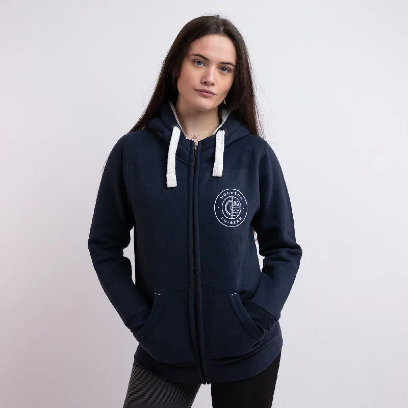 Navy 'Sherpa' Fleece Hoodie