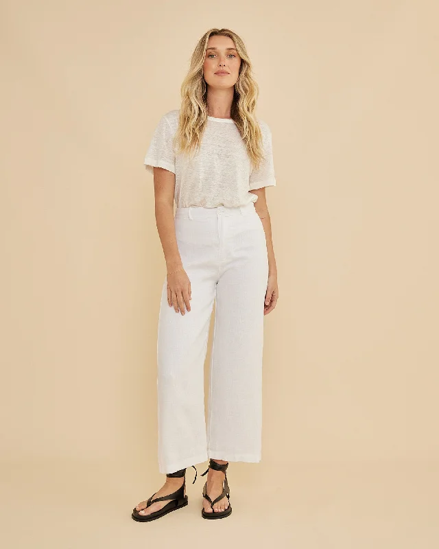 Barossa Linen Pant - White