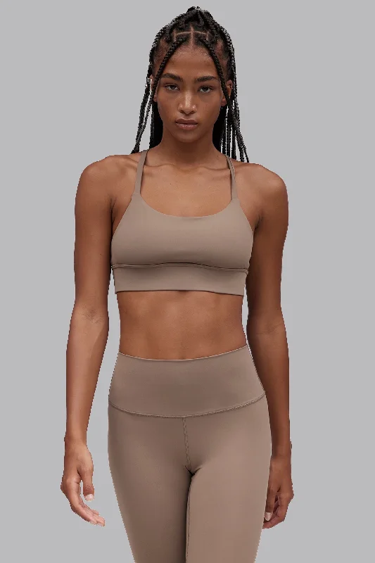 V_SCULPT LONGLINE SPORTS BRA - Tan