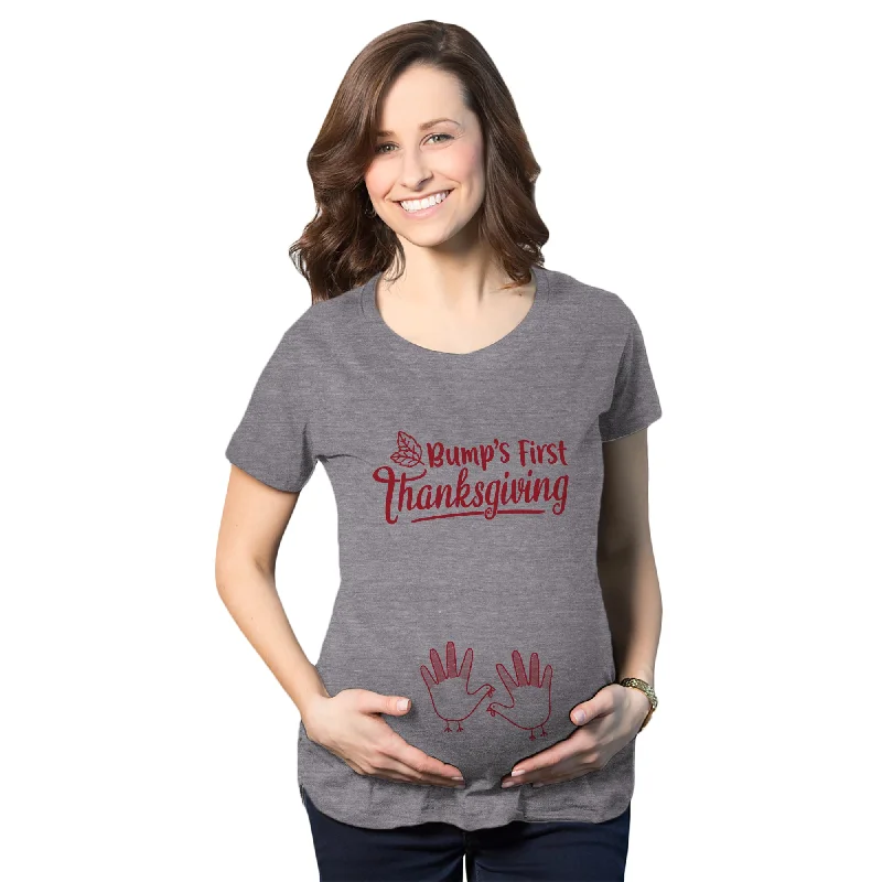 Bump's First Thanksgiving Maternity T Shirt