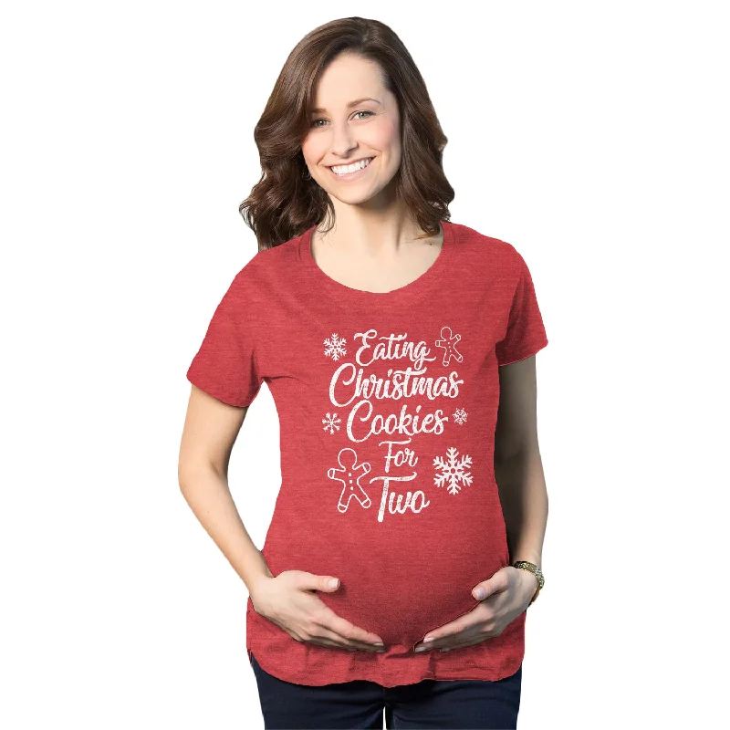 Eating Christmas Cookies For Two Maternity T Shirt