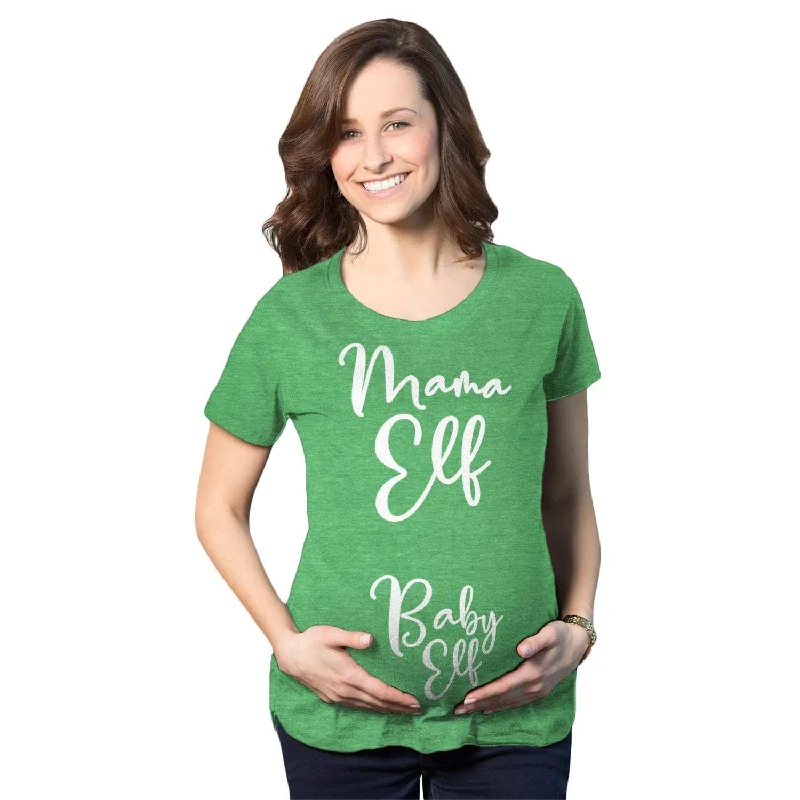 Mama Elf Baby Elf Maternity T Shirt