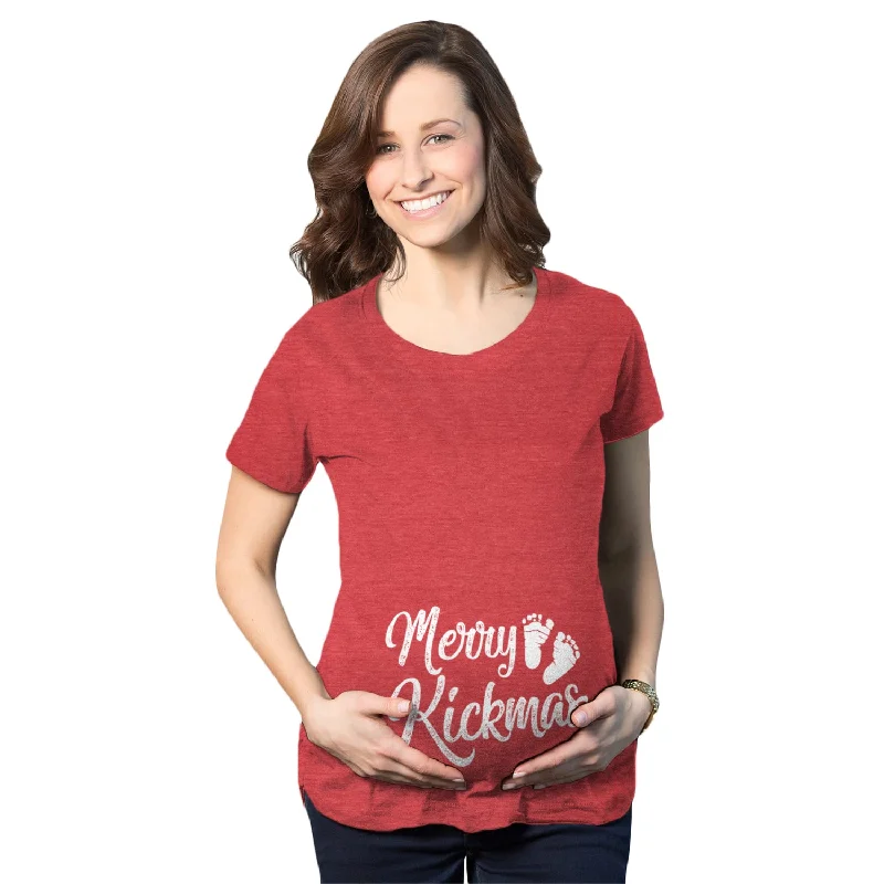 Merry Kickmas Maternity T Shirt