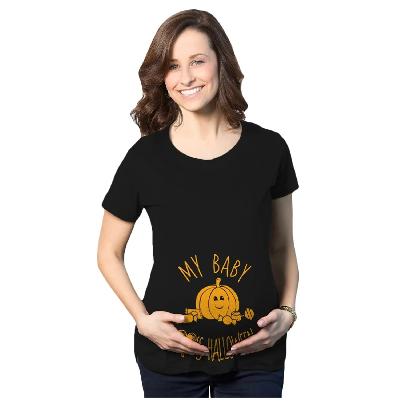 My Baby Loves Halloween Maternity T Shirt