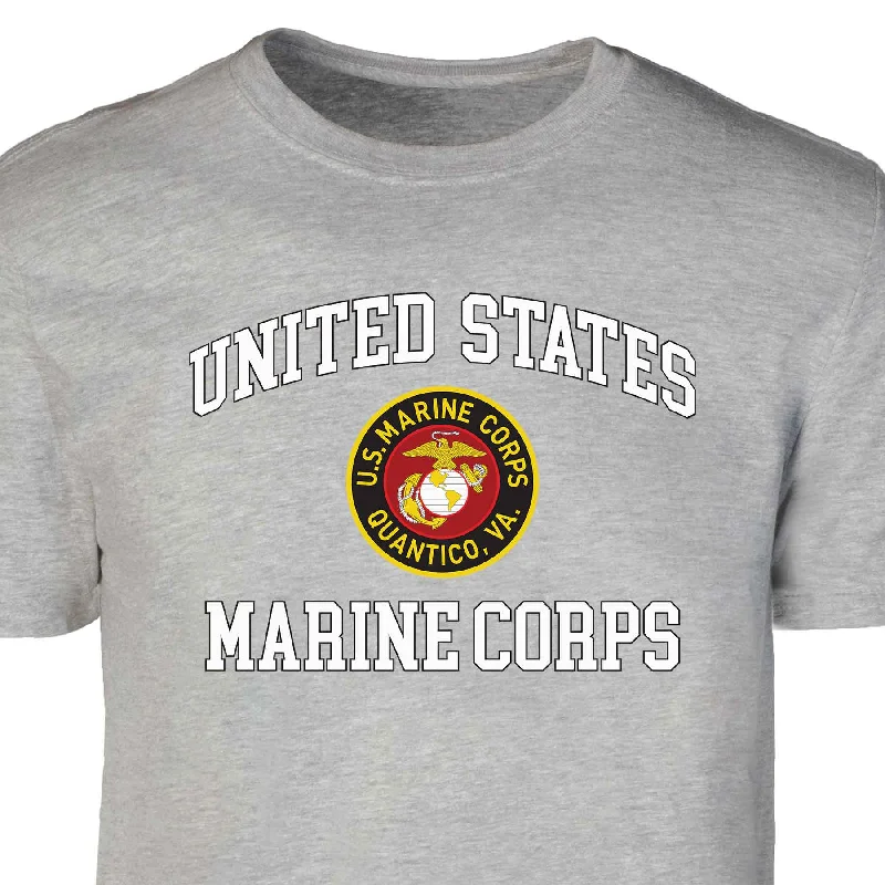 Quantico Virginia USMC Patch Graphic T-shirt