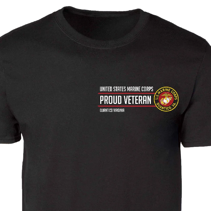 Quantico Virginia Proud Veteran Patch Graphic T-shirt