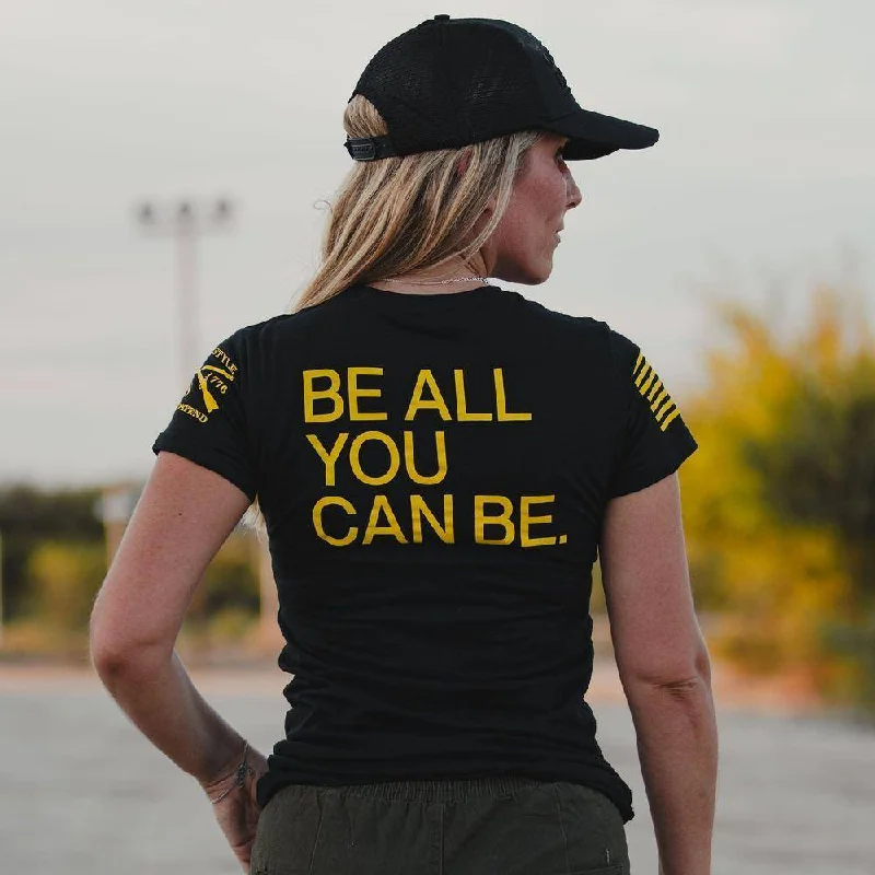 Women's Army Be All You Can Be Slim Fit T-Shirt - Black